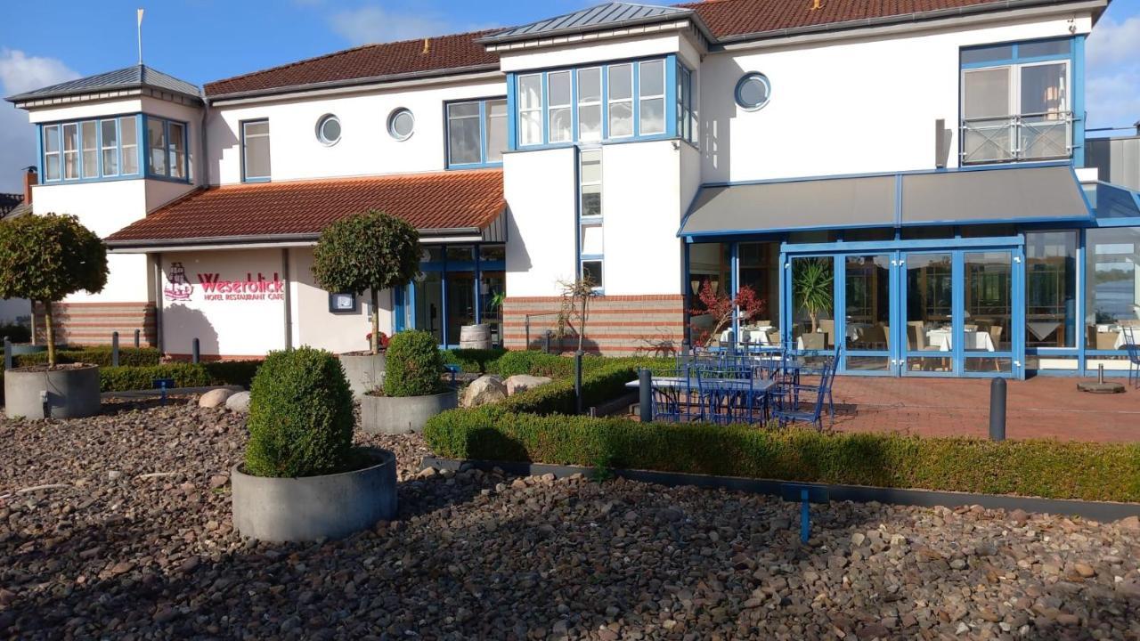 Gaestehaus Weserblick Am Weser-Sandstrand Berne Extérieur photo